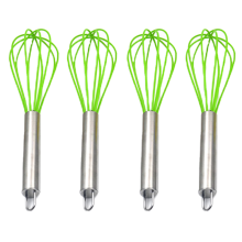Professionelles Silikon-Schneebesen-Set, kratzfester, ergonomischer Griff zum Kochen, hitzebeständige Küchenhelfer für die farbenfrohe Miniküche,
