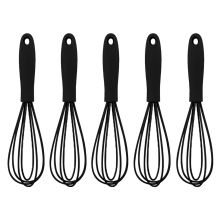 Schneebesen-Set, hitzebeständige Antihaft-Silikon-Werkzeuge, flexibel, leicht zu verstauen, zum Mischen, Kochen und Backen (5-teilig, verschiedene