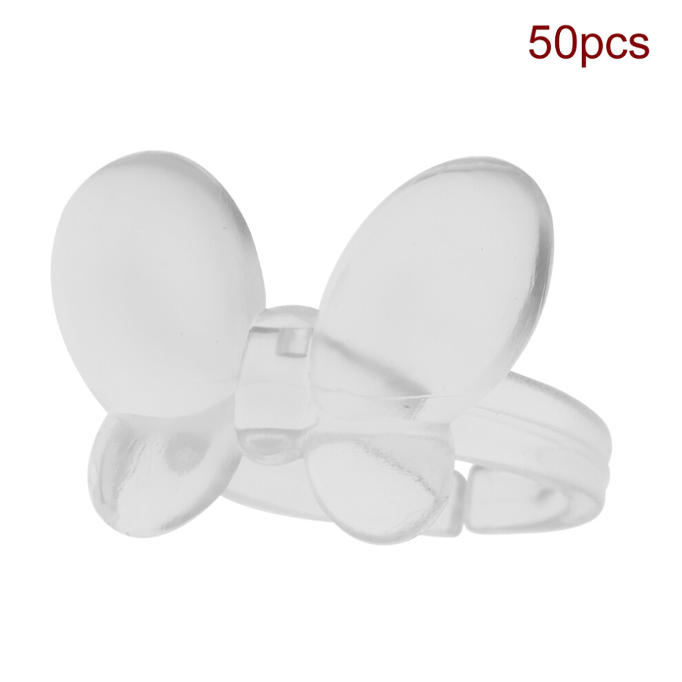 Reusable 50Pcs Nail Display Ring Set Flower/Butterfly Gel Chart