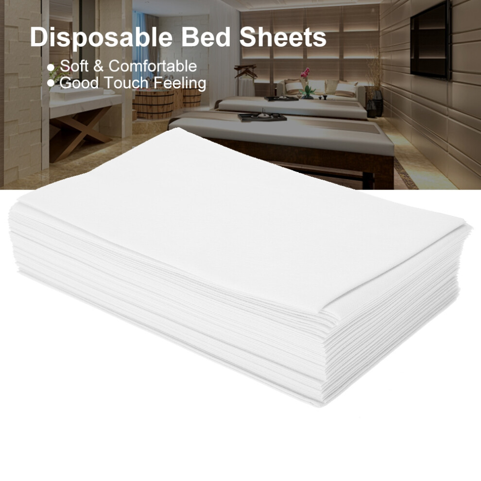 10Pcs Non Woven Disposable Bed Sheets for Medical Spa Massage Thickened White