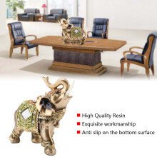 Grüner Elefant Feng Shui Wohlstand Deko Skulptur für Zuhause, Büro, Geschenk, 20 cm