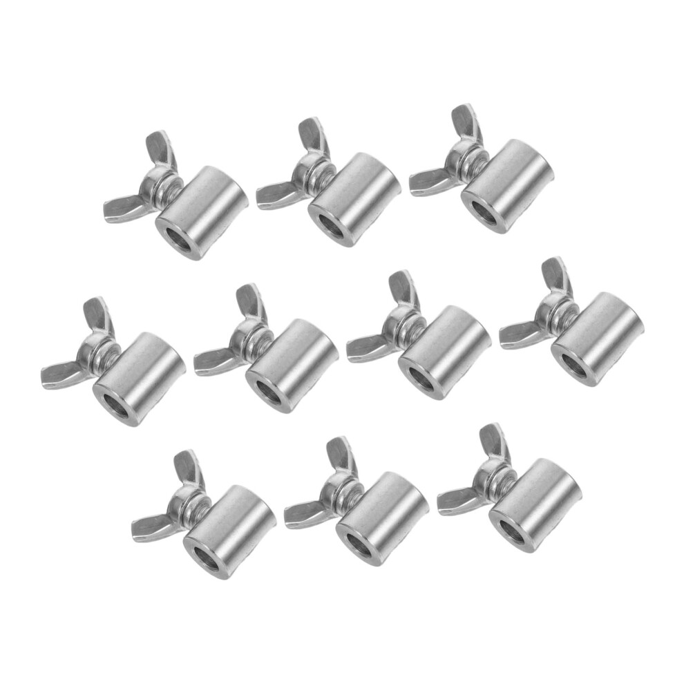 10Pcs Stainless Steel Wire Rope Clips With Round Hand-Tight Cable Clamps For Secure Industrial And Climbing Use Corrosion-Resistant Cable Fasteners 9067246837105