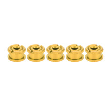 Bike Chainwheel Screws Bolts Nuts Set for Single Dental Plate Gold (8x4mm)