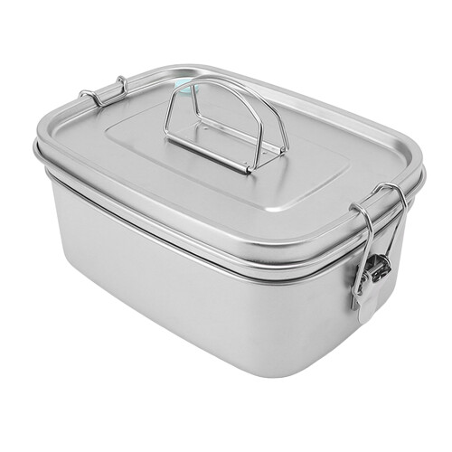 Συμπαγές κουτί Bento από ανοξείδωτο ατσάλι, δοχεία κατάλληλα για πλυντήριο πιάτων, 2