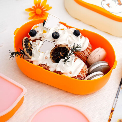 Bento Box με σχέδιο κινουμένων σχεδίων, Δοχείο αποθήκευσης γευμάτων διπλής στρώσης, 1