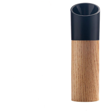 Håndverk i kvern, elegant design keramisk salt- og pepperkvern, tretekstur for autentiske smaker, svart (sett med 2)