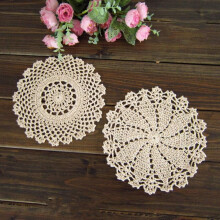 Lace Placemats, Handmade Crochet Doilies, 100% Cotton For Wedding Decor, Vintage Decorative Tablecloths, Perfect For Home Styling, Reusable And Machin