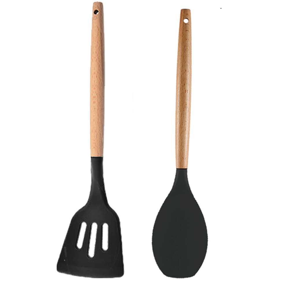 Master Chef's Kitchen Utensils Gallery, Heat Resistant Non-Stick Silicone & Ergonomic Wooden Handle, Essential Tools for Every Kitchen, Quick Clean &-image-OPC-PN2XCP8-NEW