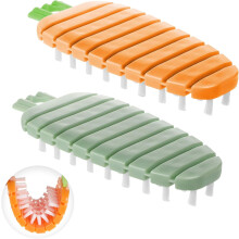 Ergonomische Gemüsebürste zur Reinigung von Obst und Gemüse mit dichten, robusten Borsten aus hochwertigem PP-Material, flexibles Design für