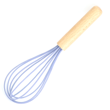 Silikon-Schneebesen, manueller Eierquirl, ergonomisch geformter Holzgriff, optimiert für Kochbedürfnisse, hitzebeständig bis 230 C, hochwertiger