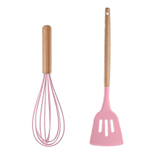 Schneebesen-Set, hitzebeständiger Antihaft-Silikon-Schneebesen mit ergonomischem, rutschfestem Griff, BPA-frei, 2-teilig