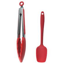 Pinças de cozinha duráveis para cozinhar com segurança e saúde, fáceis de guardar, com pontas de silicone resistentes ao calor e antiaderentes,