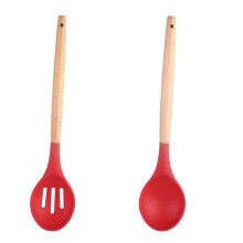 Von Köchen empfohlen: Hitzebeständiger Silikon-Schneebesen, manueller Eiermixer mit Holzgriff, antihaftbeschichtet, BPA-frei, lebensmittelecht,