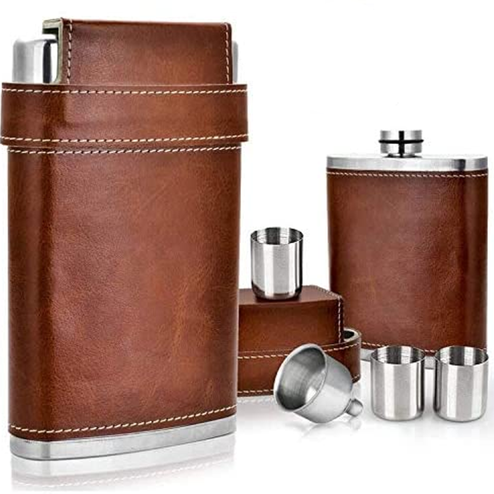 Hip Flask For Liquor, Perfect Gift With Eco-Friendly Gift Box And Funnel Included, Stainless Steel 100% Leak Proof Tested For Any Occasion