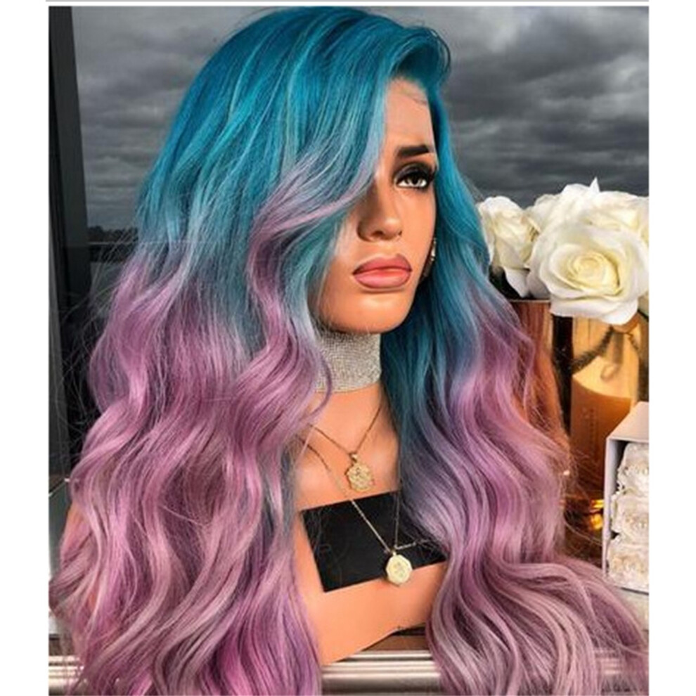 Unisex Gradient Long Curly Women's Synthetic Wig Heat Resistant Cosplay Hair