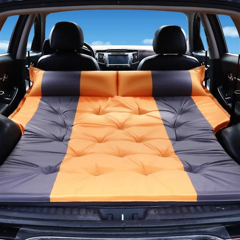 Car Air Mattress Automatic Inflatable Pad SUV Lathe Adult Sleeping Travel Bed Camping Portable Accessories(Yellow)-image-OPC-PN2XJHT-NEW