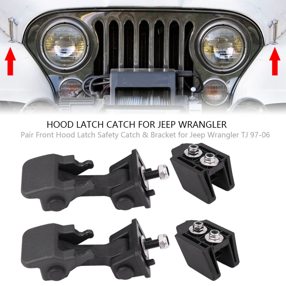 Automotive Grade Hood Latch Catch And Bracket For Jeep Wrangler Tj 97-06 8731362632593