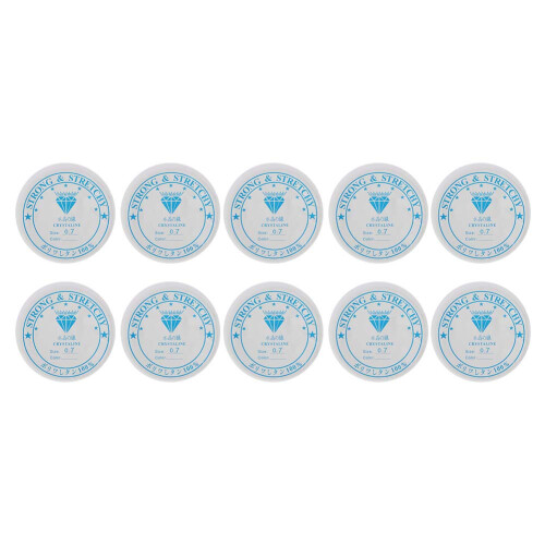 Kristall Elastisches Perlenfaden-Garn 0,7 mm 11 m Transparent x10 1