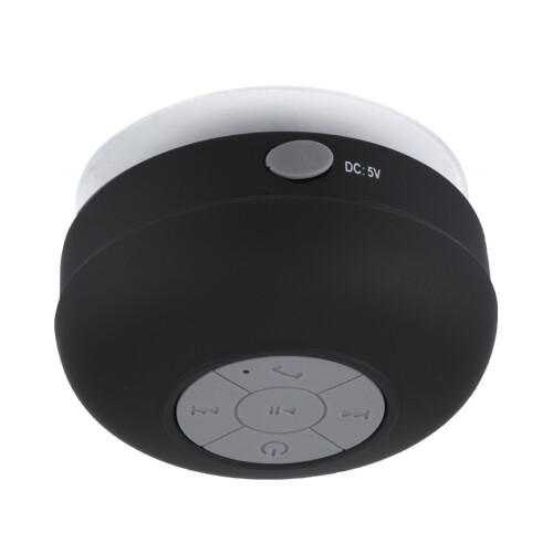 Compact Black Waterproof Bluetooth Speaker for Outdoors with Cup