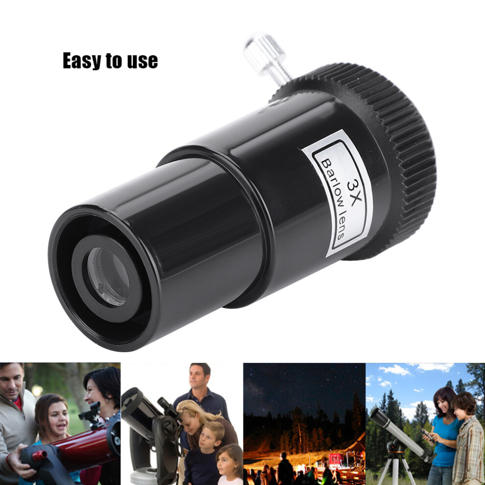Eyepiece Barlow Lens 0.96 Inch/24.5Mm 3X Plastic For Telescope Astronomy 7901362633680