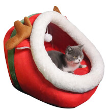 Cat Nest Bed, Festive Comfortable Soft Nest, Cozy Cat Bed Cave, for Sleeping Relaxation Routine Indoor Daily Home Winter Coziness Wellness Comfort