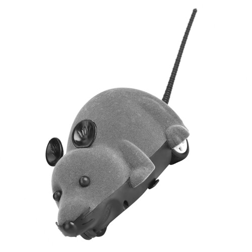 Wireless Pet Mouse Toy with Remote Control, Gray, 23x10x5.5cm 2