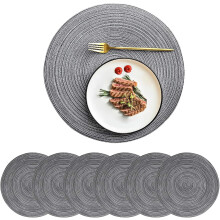 Elegante, gewebte Tischsets, metallisch glänzende Platzsets mit robustem Design für vielseitige Tischdekoration, Untersetzer-Set für Boho-Dekor