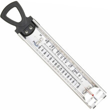 Zoete succesgarantie, thermometer met hittebestendige handgreep, ophangbare opbergruimte voor jam, snoep en nauwkeurige frituurpan