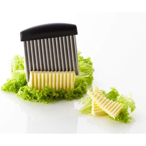 Fancy Garnishes at Home, κυματιστός κόφτης από ανοξείδωτο ατσάλι για εύκολο κόψιμο 2