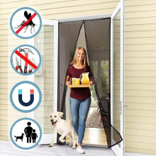 Eenvoudig te installeren magnetische hor voor schuifdeur, handsfree hor met magnetische hortechnologie, verwijderbaar en insectenwerend.