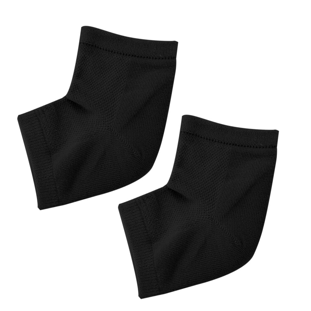Black Moisturizing Gel Heel Socks - Shock Absorption & Comfort Fit