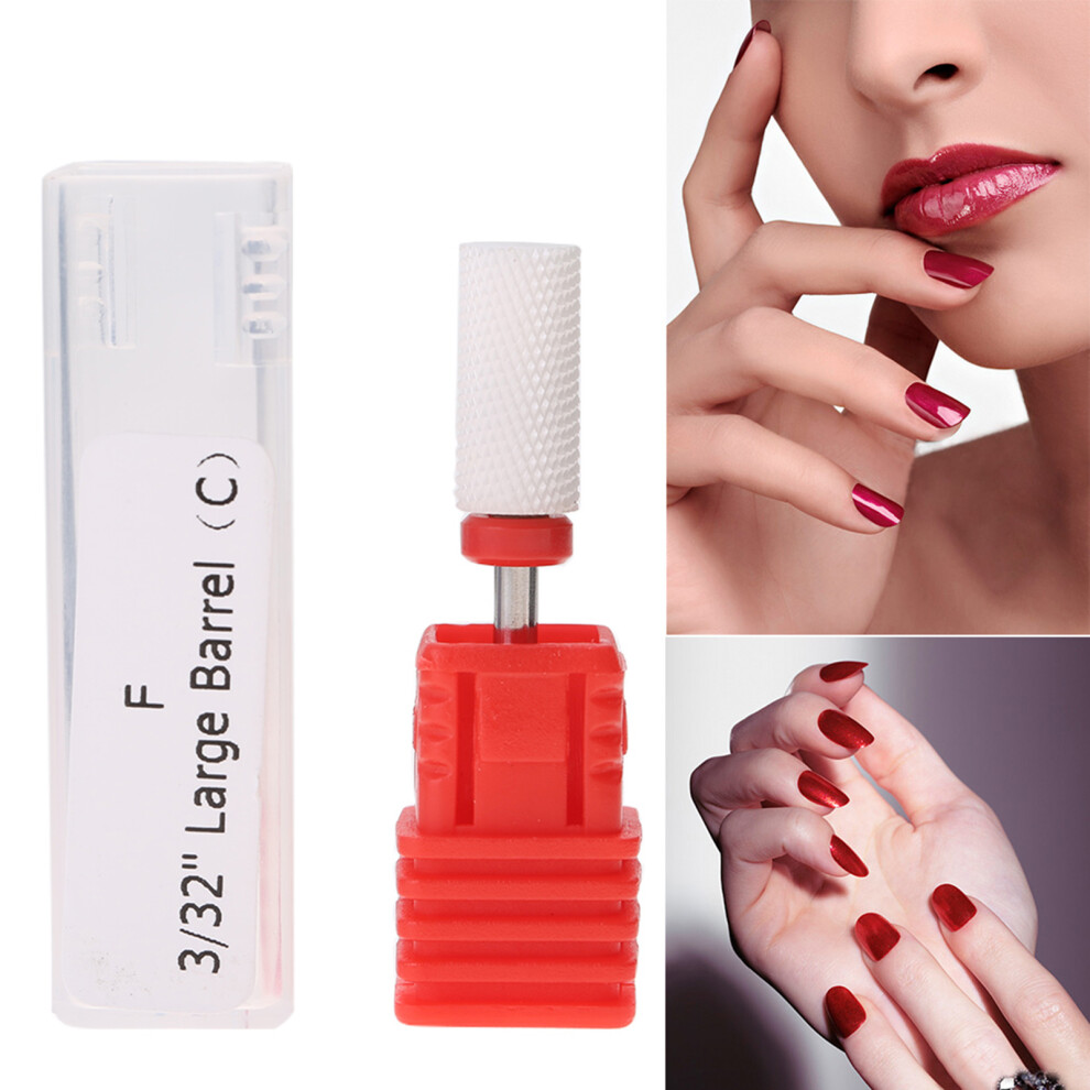 Manicure Tool Ceramic Flat Drill Bit for Nail Machine Accessories