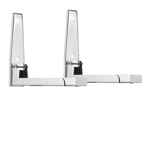 Adjustable And Foldable Microwave Wall Bracket, Universal Stainless Steel Microwave Support Shelf For Space Saving Design 2