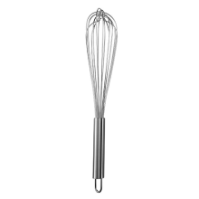Hochwertiger Edelstahl-Schneebesen, ideal zum Mischen von dickflüssigen Teigen und Knetmassen, mit starker Rührleistung, komfortables Design für