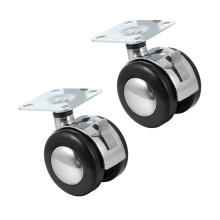 2Pcs Zinc Alloy Heavy Duty Furniture Casters with Brake Swivel Replacement Chair Wheels for Smooth Silent Operation and Floor Protection