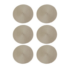 Set di tovagliette circolari intrecciate di naturale durata, resistenti al calore e facili da pulire per cucina, ristoranti, hotel, uffici e