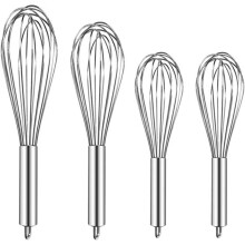 Fouet en acier inoxydable, ustensile de cuisine à manche ergonomique pour un mélange facile, des préparations onctueuses et une utilisation