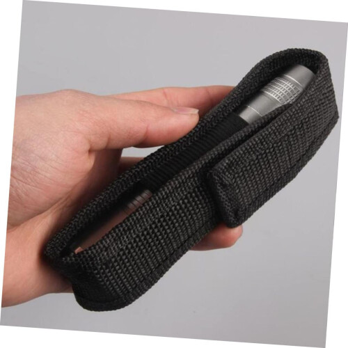 5pcs Outdoor Supply Flashlight Pouch Cloth Flashlight Container Mini Torch Storage Bag Molle Pouches Use 2