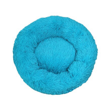 Pet Calming Bed, Full-size Washable Donut Shape, Designed Like A Donut, Suitable As A Comfortable Sleep Aid For All Types Of Cats.(Blue,M 1pcs)