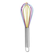 Ergonomischer Silikon-Schneebesen, kratzfestes und hitzebeständiges Rührwerkzeug aus Edelstahl, vielseitiges Küchenutensil zur einfachen Reinigung