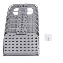 Panier à linge pliable avec poignée de suspension, en plastique PP robuste, de forme rectangulaire et en maille respirante, pour un gain de place