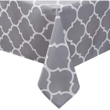 Plastic Tablecloth for Rectangular Tables, Wipeable Spillproof Plastic Tablecloth with Heat Resistant Finish, Anti-scratch Vinyl Layer with Flannel Ba