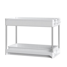 Adjustable Utility Organizer, Space-saving Under Sink Organizer For Various Room Settings Including Bathrooms, Kitchens, And Offices, Stable Construct