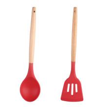 Esențiale pentru bucătărie gourmet, lingură de gătit din silicon cu tehnologie unică Flex-Core pentru amestecare și răzuire optime, polonic
