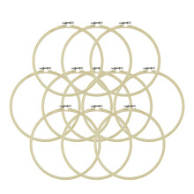Craft Display Stickrahmen Beige 12 Stk 5,1x5,1 Zoll