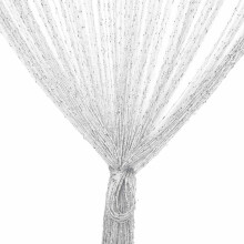 Tenda a perline per porte, tenda a fili glitterati per decorare finestre, facile installazione e divisorio per ambienti personalizzabile fai-da-te