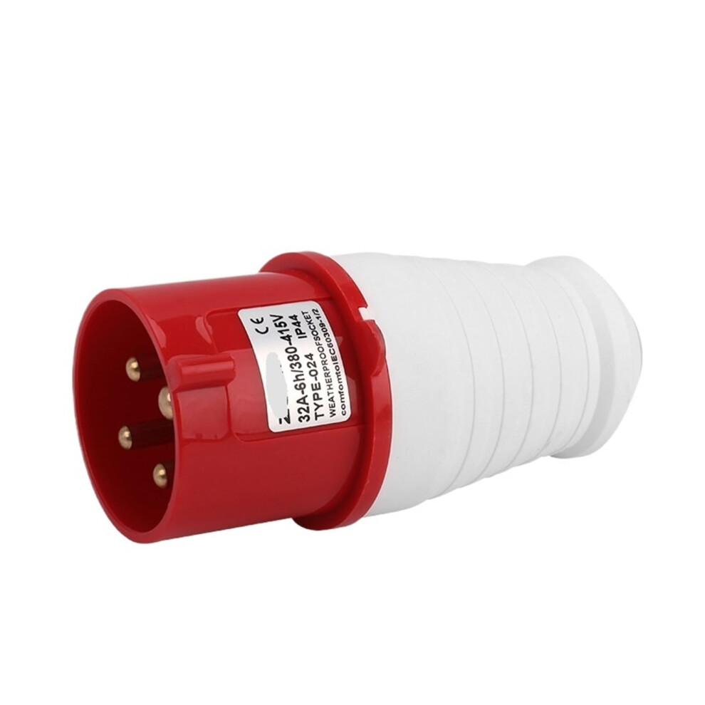 Zq-024 Aviation Plug Four-Core 4X32a Waterproof Ip44 Industrial Plug Three-Phase Waterproof Plug(4 Pin 32A 024 Solid) 5V 4 Pin 32A 024 Solid 9067246839451