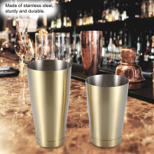 Edelstahl Cocktail-Shaker 600ml/750ml Langlebiges Heimbar-Werkzeug (Titan-Gold)