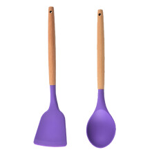 Healthy & Safe Silicone, Dishwasher Safe Cooking Utensils Set, 2 Piece Non-stick Cookware Friendly Tools for Budget-Friendly Price, Ergonomically Desi