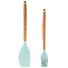 Non-stick Cookware Friendly, Easy to Use & Store Kitchen Utensils Set with Natural Wood Handle